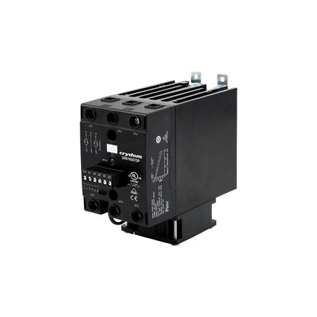 Crydom Solid State Relays - Industrial Mount Ssr Relay, 3-Phase, Din Rail Mount, 600Vac/75A, 90-280Vac/Dc DR6760A75RP